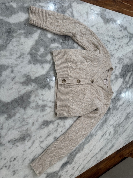 Sincerly Jules Sweaters - Sincerely Jules Cream Cable-Knit Button Front Cardigan